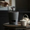 807 (13) Vintage Style Crude Pottery Xian Shan Charcoal Stove and Kettle