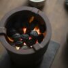 807 (17) Vintage Style Crude Pottery Xian Shan Charcoal Stove and Kettle