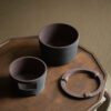 807 (5) Vintage Style Crude Pottery Xian Shan Charcoal Stove and Kettle