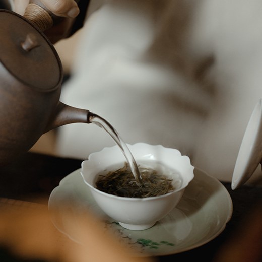 Flower Rim White Porcelain 120ml Gaiwan