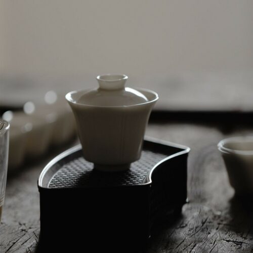 Simple Chic Milky White Porcelain 100ml Gaiwan