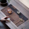 Vintage Style Spliced Design Xiangyunsha Silk Zen Tea Mat