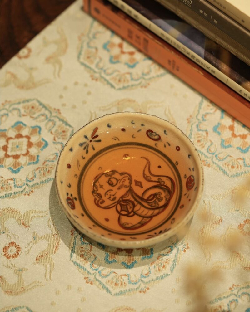 20241230_053117015_iOS Handmade Hand-painted Clay Baby Snake 80ml Puerh Tea Cup