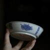 Hand-painted Qinghua Ceramic Poem Tea Boat (1) Hand-painted Qinghua Ceramic Poem Tea Boat