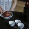 Hand-painted Qinghua Ceramic Poem Tea Boat (5) Hand-painted Qinghua Ceramic Poem Tea Boat