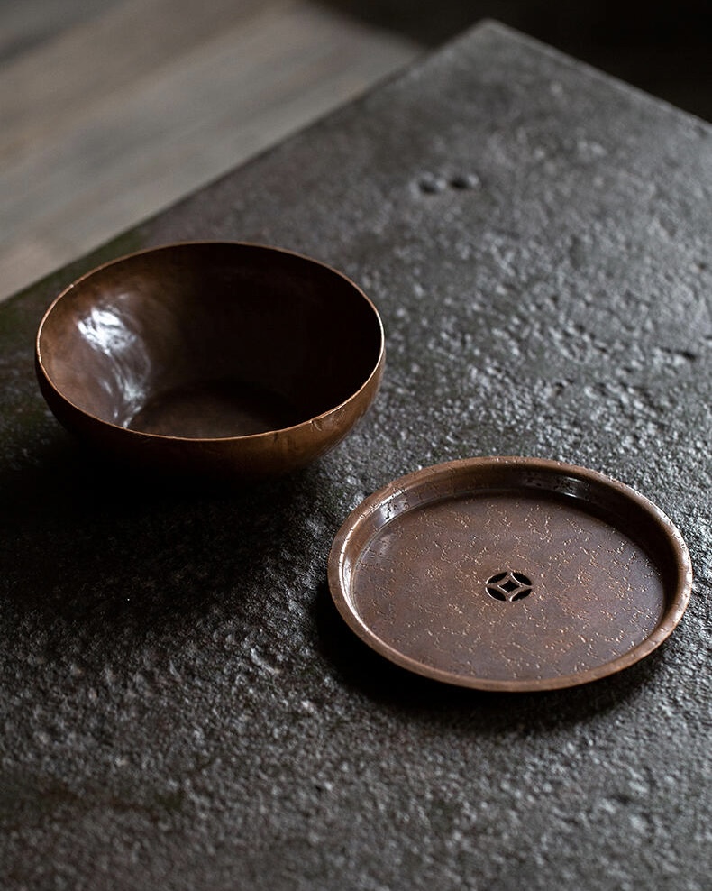 Vintage Style Red Copper Textured 420ml Tea Boat (3) Vintage Style Red Copper Textured 420ml Tea Boat