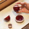 Handmade Ceramic Lang Hong 50ml Mini Gaiwan Set