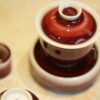 Handmade Ceramic Lang Hong 50ml Mini Gaiwan Set