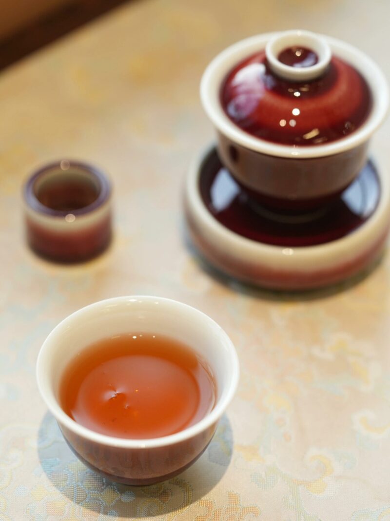 Handmade Ceramic Lang Hong 50ml Mini Gaiwan Set