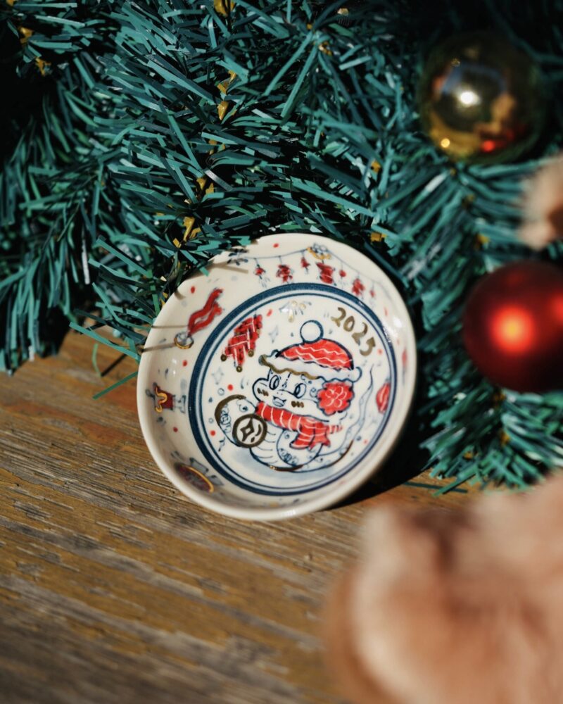 Handmade Hand-painted Ceramic Baby Snake 90ml Puerh Tea Cup CNY Version (6) Handmade Hand-painted Ceramic Baby Snake 90ml Puerh Tea Cup CNY Version