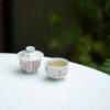 840 (3) Handmade Calligraphy Ceramic 7 Bowls of Tea Poem 50ml Gaiwan