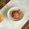 Hand-painted Craze Ceramic Blossom Tea Boat
