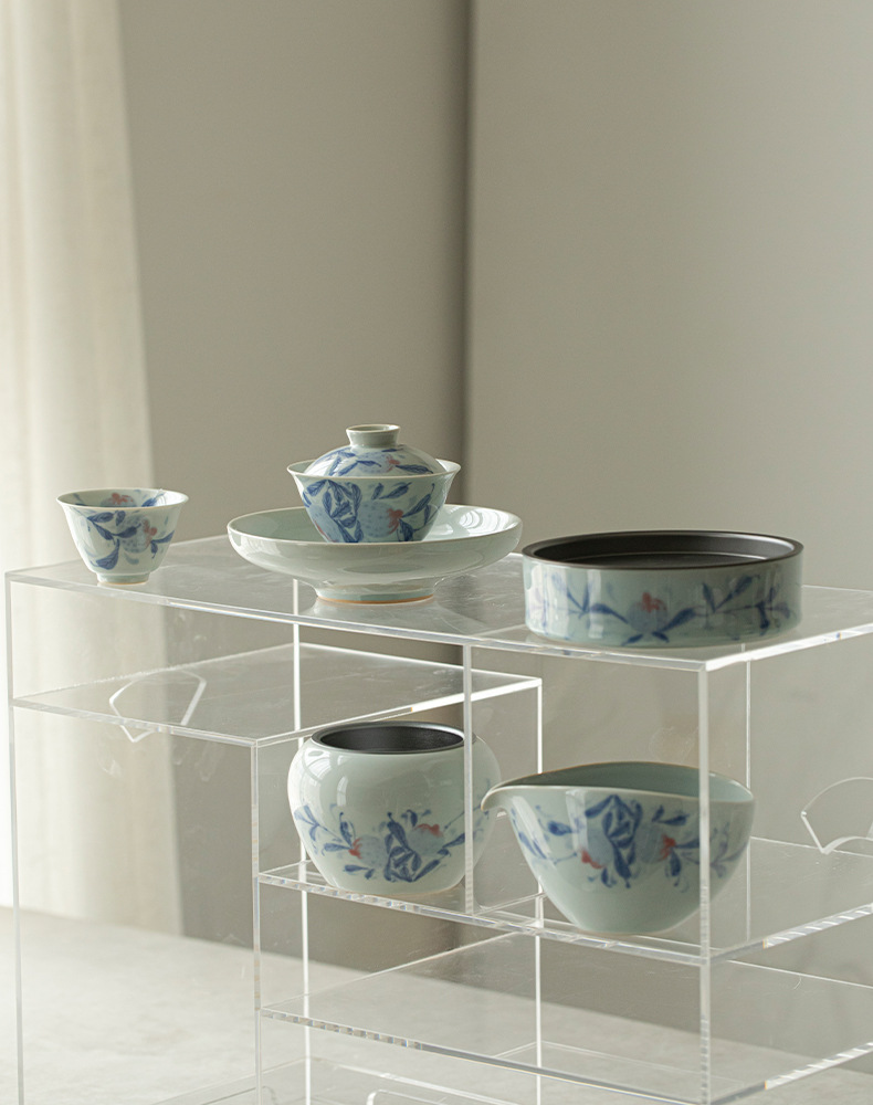 Hand-painted Vintage Style Ceramic Pomegranate 120ml Gaiwan