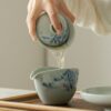 Hand-painted Vintage Style Ceramic Pomegranate 120ml Gaiwan
