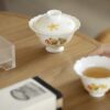 Jade White Porcelain Goldfish 110ml Gaiwan