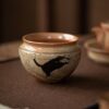 10 Soda Fired Gradient Glaze Ceramic Kitten 160ml FairCup GongDao Bei