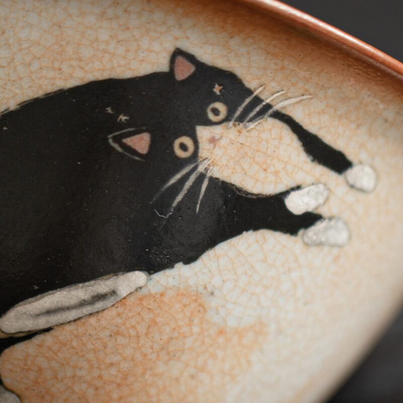 2 Soda Fired Gradient Glaze Ceramic Kitten 160ml FairCup GongDao Bei