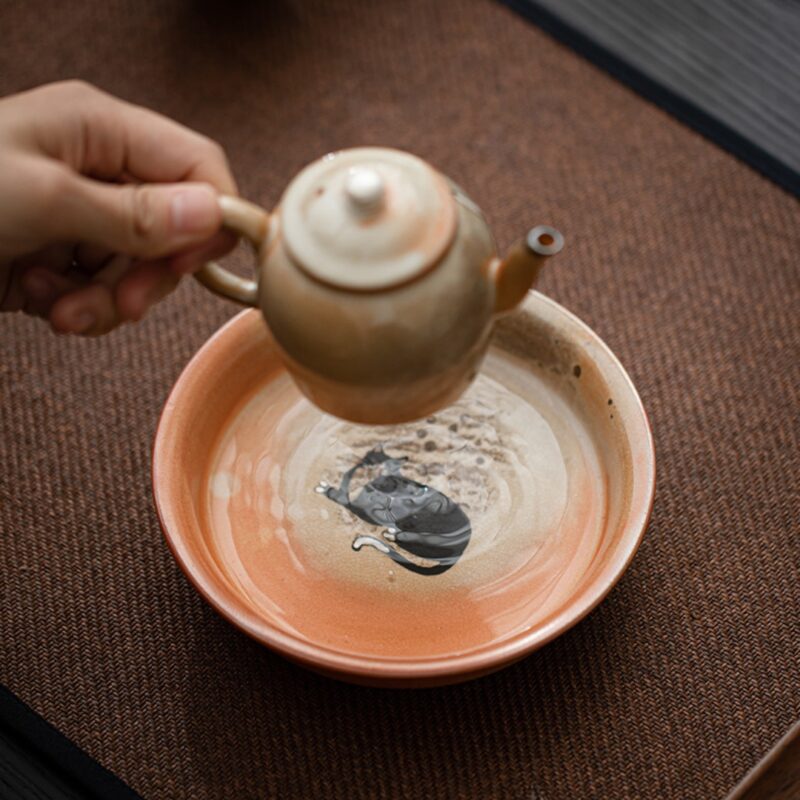 20 Soda Fired Gradient Glaze Ceramic Kitten 160ml FairCup GongDao Bei