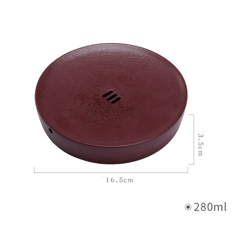 849 (1) Japanese Style Ceramic Red Stone Gate 100ml Gaiwan