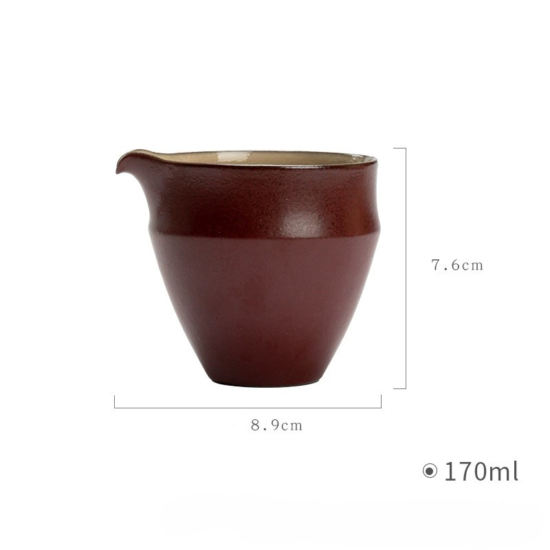 849 (32) Japanese Style Ceramic Red Stone Gate 100ml Gaiwan