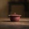849 (35) Japanese Style Ceramic Red Stone Gate 100ml Gaiwan