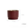 849 (47) Japanese Style Ceramic Red Stone Gate 100ml Gaiwan