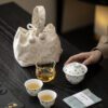 853 (17) Jade White Porcelain Polka Dot 120ml Gaiwan