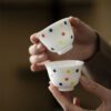 853 (19) Jade White Porcelain Polka Dot 120ml Gaiwan