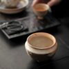 860 (2) Soda Fired Gradient Glaze Ceramic Crane 100ml Teapot