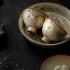 860 (2) Soda Fired Gradient Glaze Ceramic Crane 100ml Teapot
