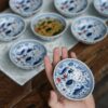 Hand-painted Underglaze Red Ceramic Fish and Algae 90ml Puerh Tea Cup
