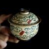 Hand-painted Vintage Style Ceramic Auspicious Cloud 100ml Gaiwan