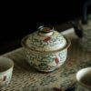 Hand-painted Vintage Style Ceramic Auspicious Cloud 100ml Gaiwan