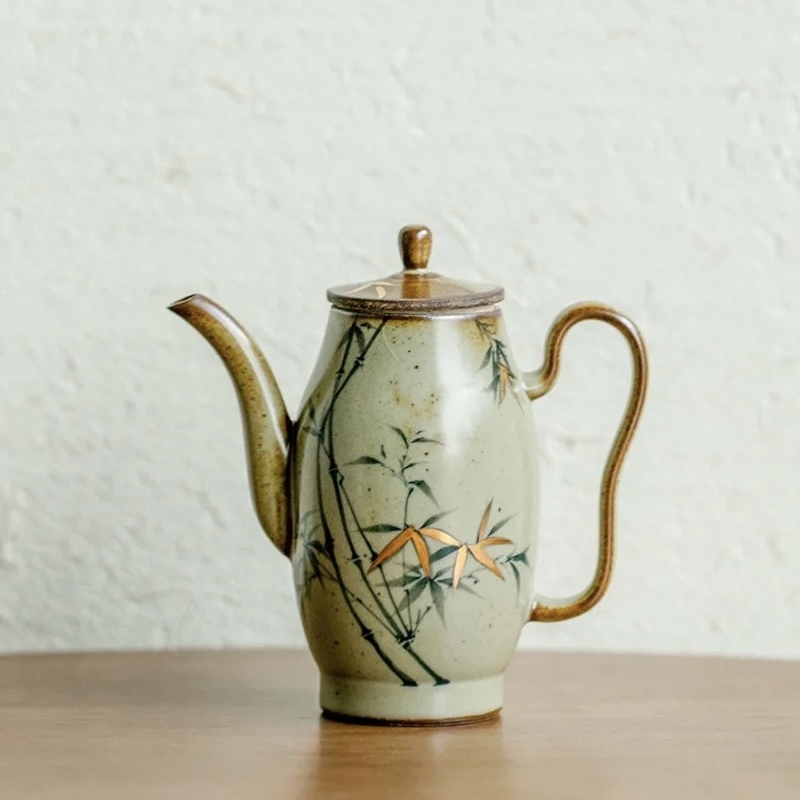 Hand-painted Vintage Style Ceramic Bamboo 120ml Chinese Teapot7 Hand-painted Vintage Style Ceramic Bamboo 120ml Chinese Teapot