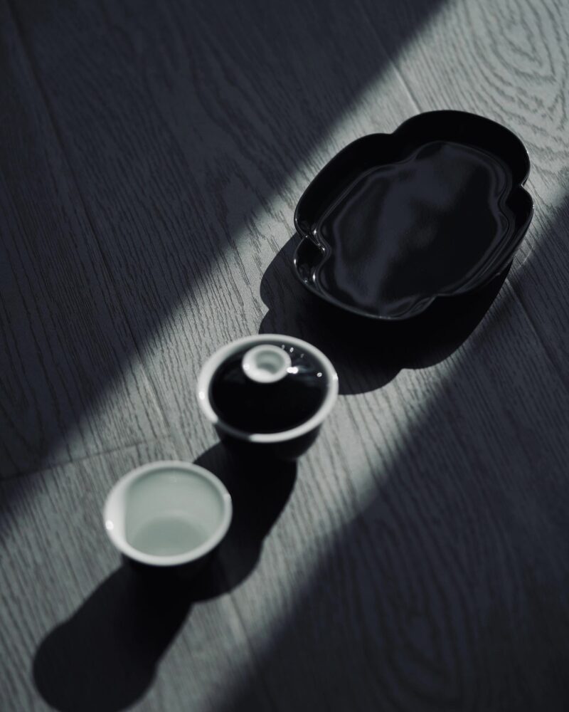 Handmade Black Glaze Ceramic 60ml Gaiwan Set