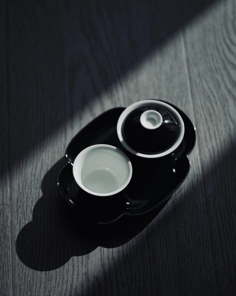 Handmade Black Glaze Ceramic 60ml Gaiwan Set