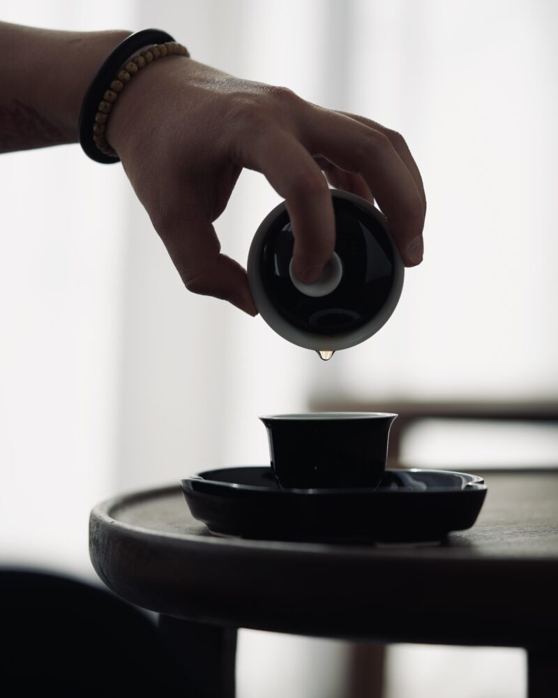 Handmade Black Glaze Ceramic 60ml Gaiwan Set