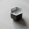 Wabisabi Style Ceramic Hexgonal Tea Basin With Tin Cover2 Wabisabi Style Ceramic Hexgonal Tea Basin With Tin Cover