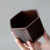 Wabisabi Style Ceramic Hexgonal Tea Basin With Tin Cover5 Wabisabi Style Ceramic Hexgonal Tea Basin With Tin Cover