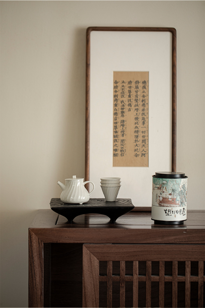Wabisabi Style Charcoal Fired Wood Zen Tea Tray13 Wabisabi Style Charcoal Fired Wood Zen Tea Tray