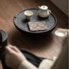 Wabisabi Style Charcoal Fired Wood Zen Tea Tray14 Wabisabi Style Charcoal Fired Wood Zen Tea Tray