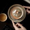 主图-02 Soda Fired Gradient Glaze Ceramic Crane 100ml Teapot