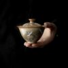 详情-01 Soda Fired Gradient Glaze Ceramic Crane 110ml Gaiwan