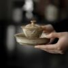 详情-02 Soda Fired Gradient Glaze Ceramic Crane 100ml Teapot