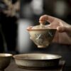 详情-03 Soda Fired Gradient Glaze Ceramic Crane 100ml Teapot
