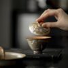 详情-05 Soda Fired Gradient Glaze Ceramic Crane 100ml Teapot