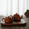2 Half Handmade Zhuni Jun De 70ml | 120ml Yixing Teapot