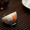 Hand-painted Qinghua Ceramic Carp Sailing 80ml Host Tea Cup