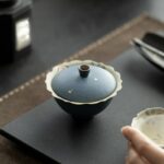 Elegant Ceramic Daisy Flower 90ml Gaiwan