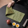 Chinese Style Fabric Calligraphy Tea Mat
